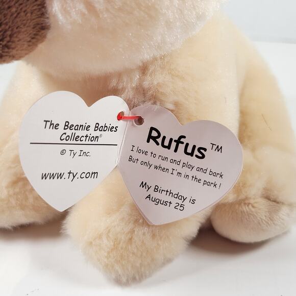 Ty Beanie Boo Rufus Pug Dog Plush Toy Original 7" Stuffed Animal Beanie Babies - Picture 6 of 11